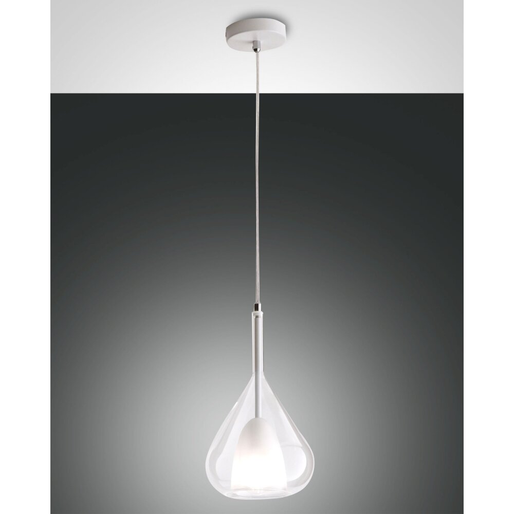 Suspension Fabas Luce Lila Blanc, 1 lumière main product photo