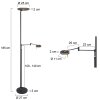 Lampadaire Steinhauer Turound LED Noir, 2 lumières