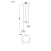 Suspension Globo MATTY LED Nickel mat, 1 lumière