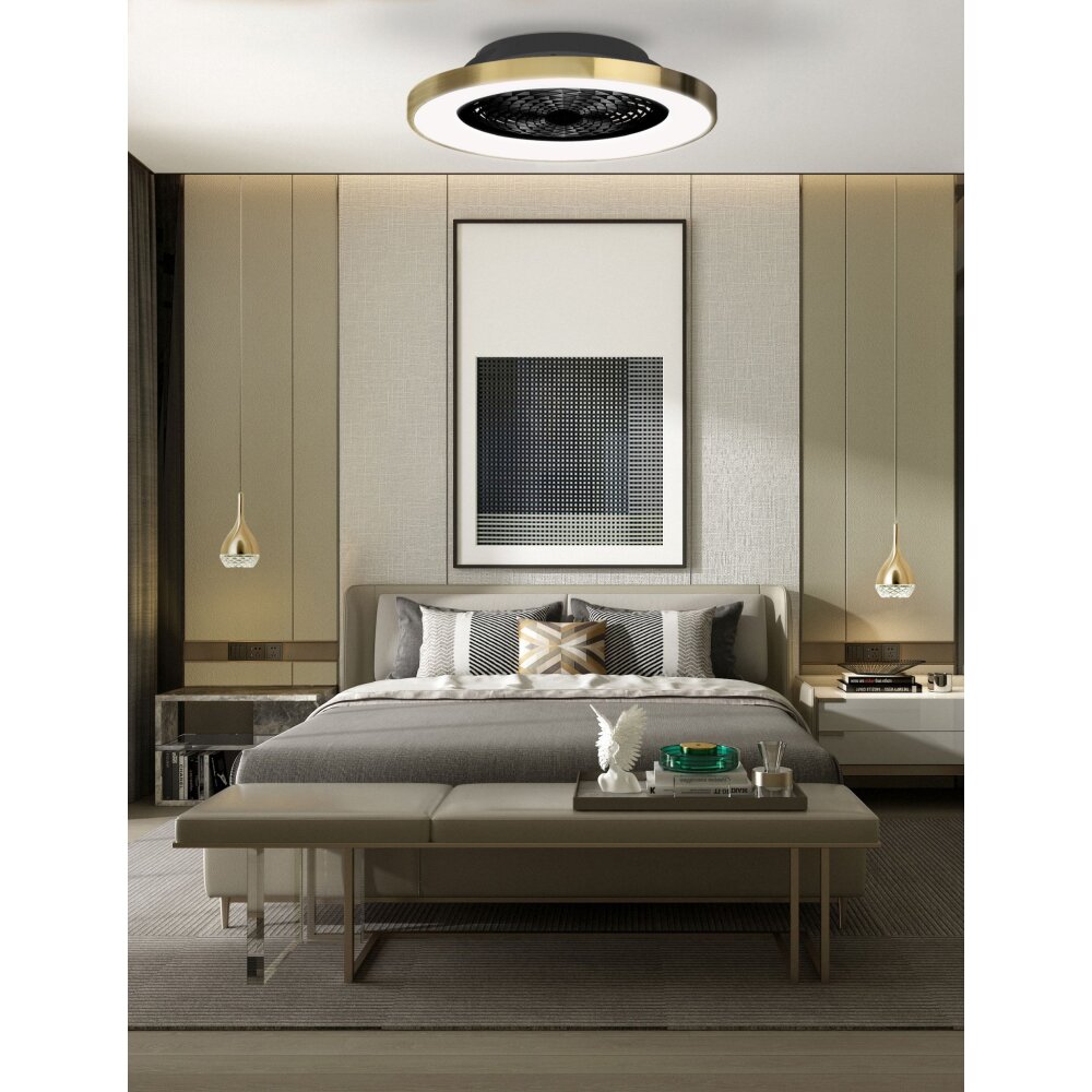 Ventilateur de plafond Mantra TIBET LED Blanc, 1 lumière, Télécommandes main product photo