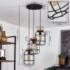 Suspension Husvik Noir, 3 lumières