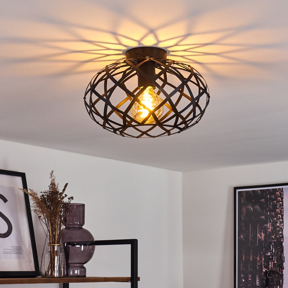 Plafonnier Shupá Noir, 1 lumière main product photo