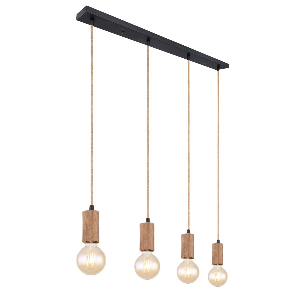 Suspension Globo FRIDA Brun, Noir, 4 lumières main product photo