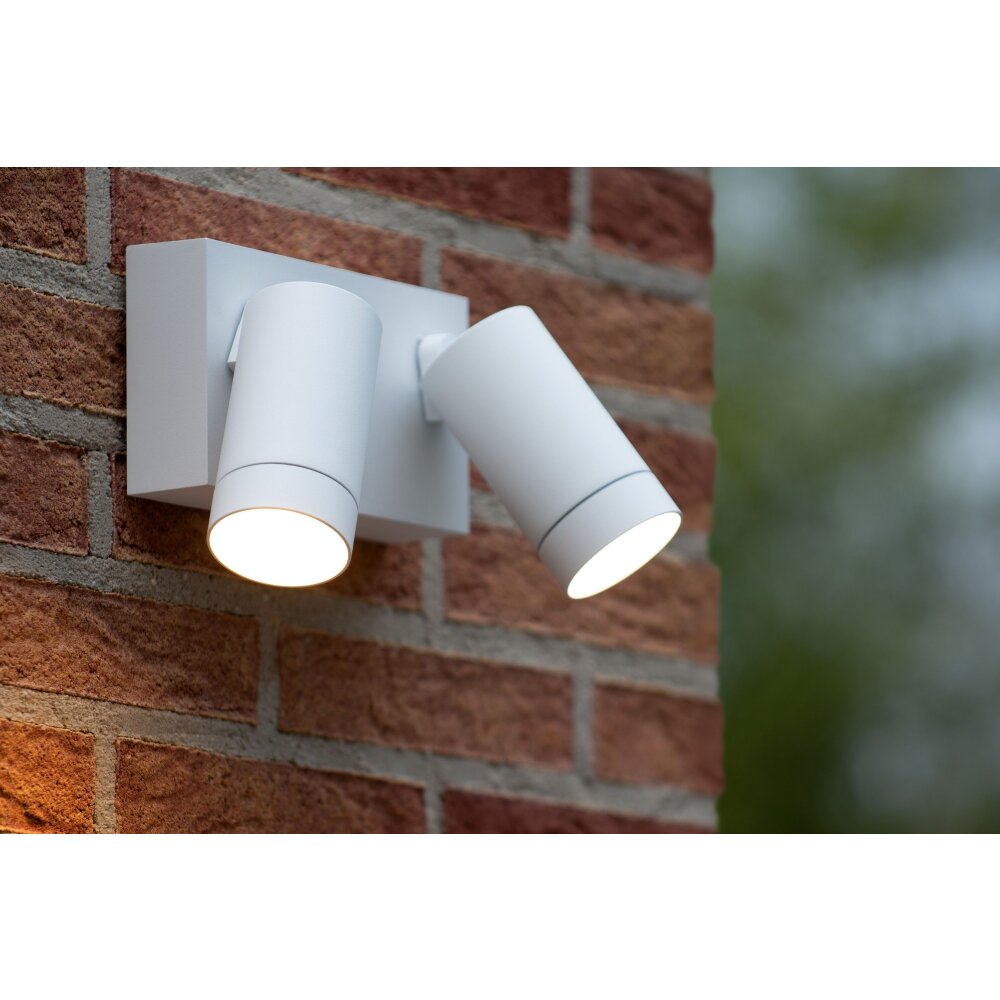 Applique murale d'extérieur Lucide TAYLOR Blanc, 2 lumières, Détecteur de mouvement main product photo