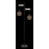 Lampadaire Globo JODIE Bois clair, Noir, 2 lumières