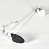 Lampadaire Corralcay Chrome, Blanc, 1 lumière