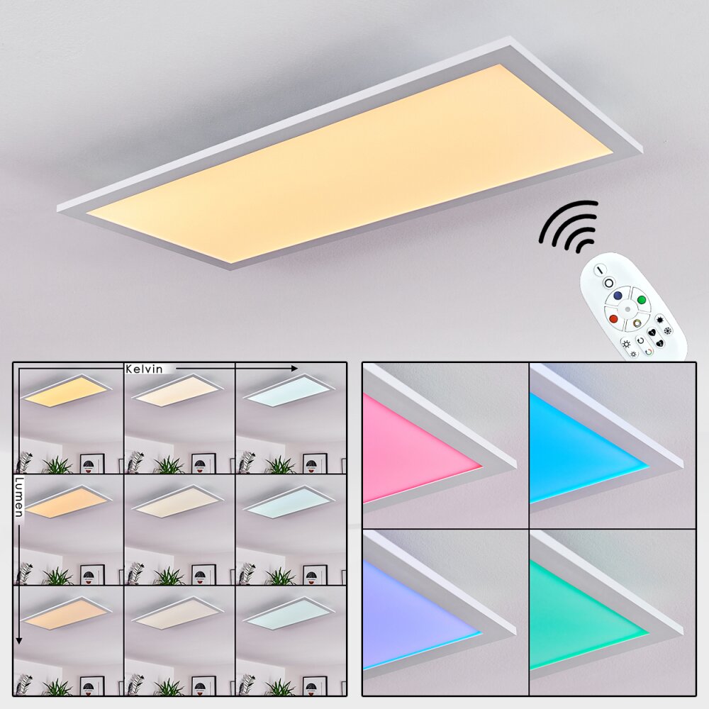 Plafonnier Gallitos LED Blanc, 1 lumière, Télécommandes, Changeur de couleurs main product photo