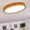 Plafonnier Nexo LED Couleur bois, Blanc, 1 lumière