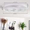 Plafonnier Feletto LED Blanc, 1 lumière, Télécommandes