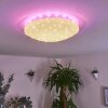 Plafonnier Cure LED Blanc, 1 lumière, Télécommandes, Changeur de couleurs