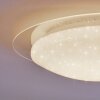 Plafonnier Cure LED Blanc, 1 lumière, Télécommandes, Changeur de couleurs