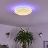Plafonnier Cure LED Blanc, 1 lumière, Télécommandes, Changeur de couleurs