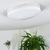 Plafonnier Cure LED Blanc, 1 lumière, Télécommandes, Changeur de couleurs