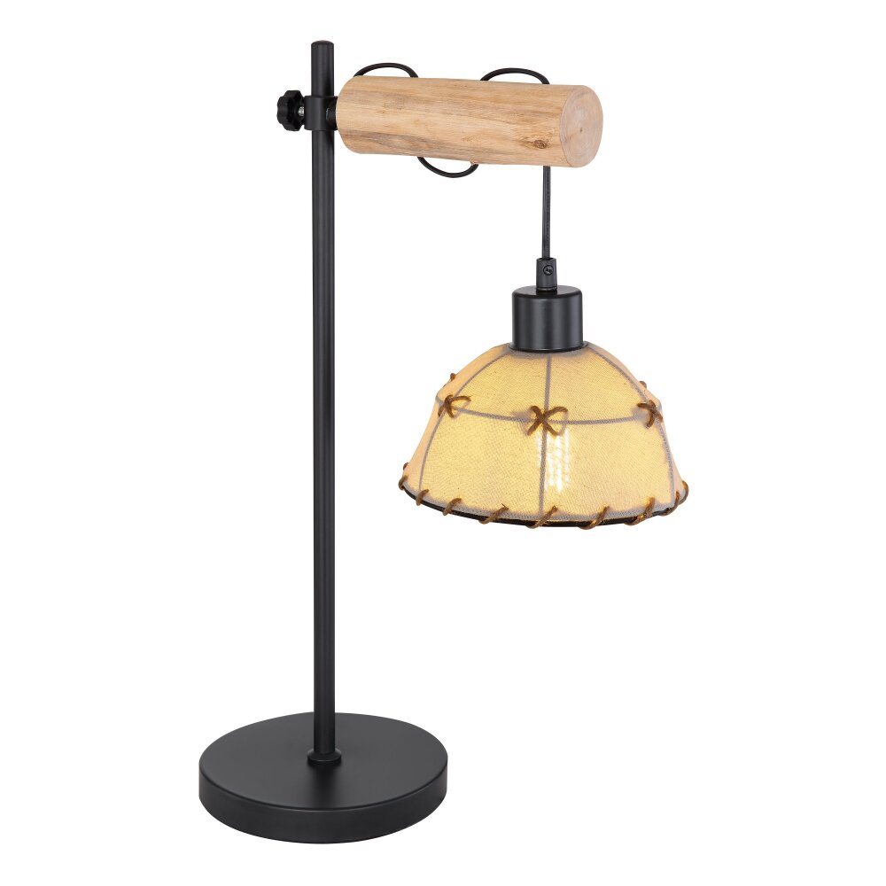 Lampe de table Globo REX Bois clair, Noir, 1 lumière main product photo