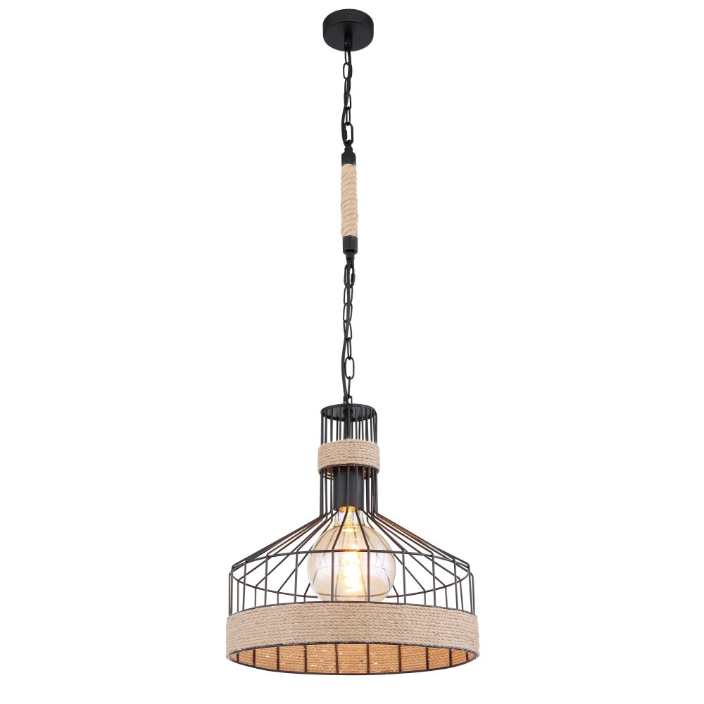 Suspension Globo HALIA Brun, Noir, 1 lumière main product photo