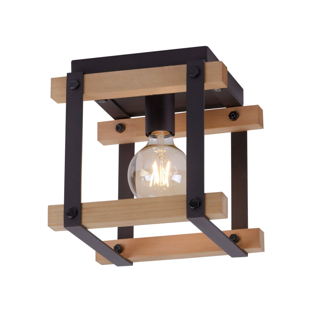Plafonnier Leuchten Direkt EDITH Bois clair, Noir, 1 lumière main product photo