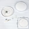 Plafonnier Fondaco LED Blanc, 1 lumière, Télécommandes, Changeur de couleurs