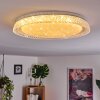 Plafonnier Fondaco LED Blanc, 1 lumière, Télécommandes, Changeur de couleurs