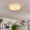 Plafonnier Suno LED Transparent, Blanc, 1 lumière
