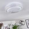 Plafonnier Suno LED Transparent, Blanc, 1 lumière