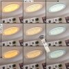 Plafonnier Feletto LED Transparent, Blanc, 1 lumière, Télécommandes