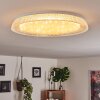 Plafonnier Feletto LED Transparent, Blanc, 1 lumière, Télécommandes