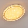 Plafonnier Feletto LED Transparent, Blanc, 1 lumière, Télécommandes
