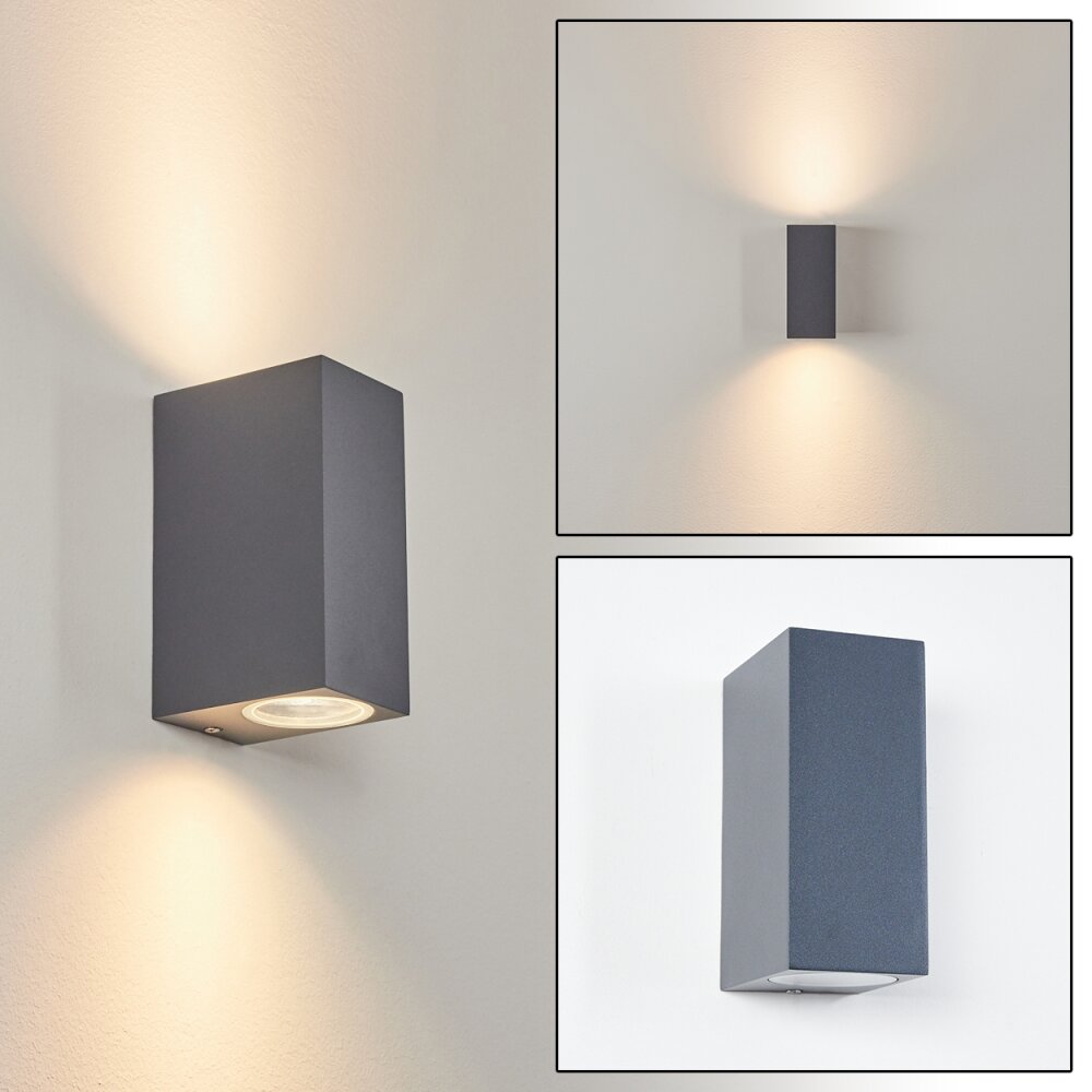 Applique murale d'extérieur Kingstown Anthracite, 2 lumières main product photo