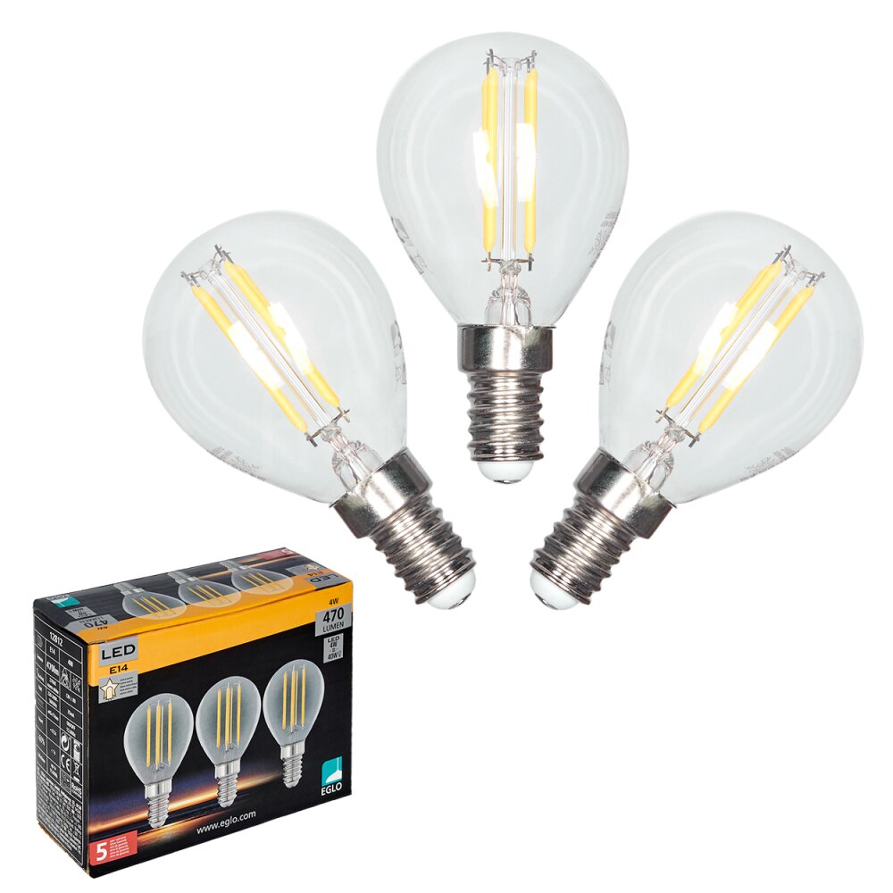 Eglo 3x LED E14 4 Watt 2700 Kelvin 470 Lumen main product photo
