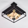 Plafonnier Salla Bois clair, Noir, 3 lumières