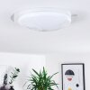 Plafonnier Rosenga LED Blanc, 1 lumière, Télécommandes