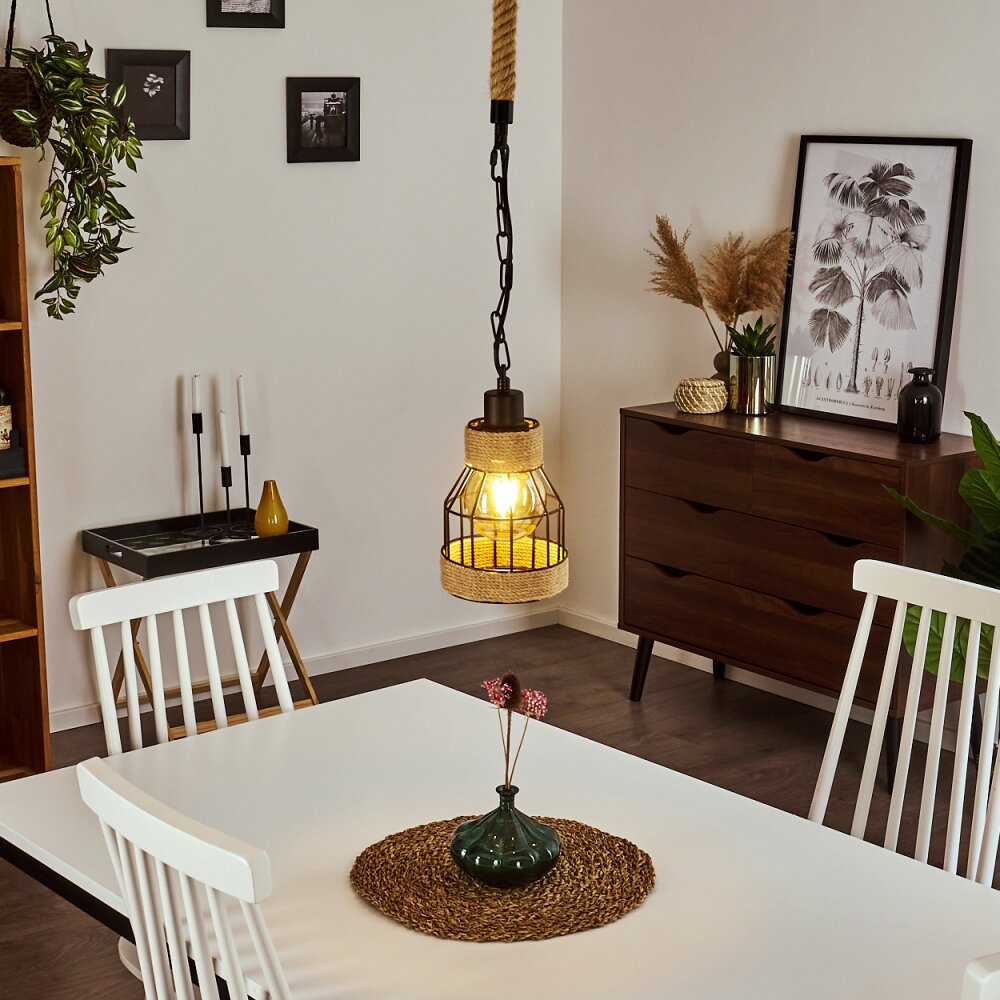 Suspension Sulzano Brun, Noir, 1 lumière main product photo