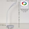 Lampe de table Paphos LED Blanc, 1 lumière, Changeur de couleurs