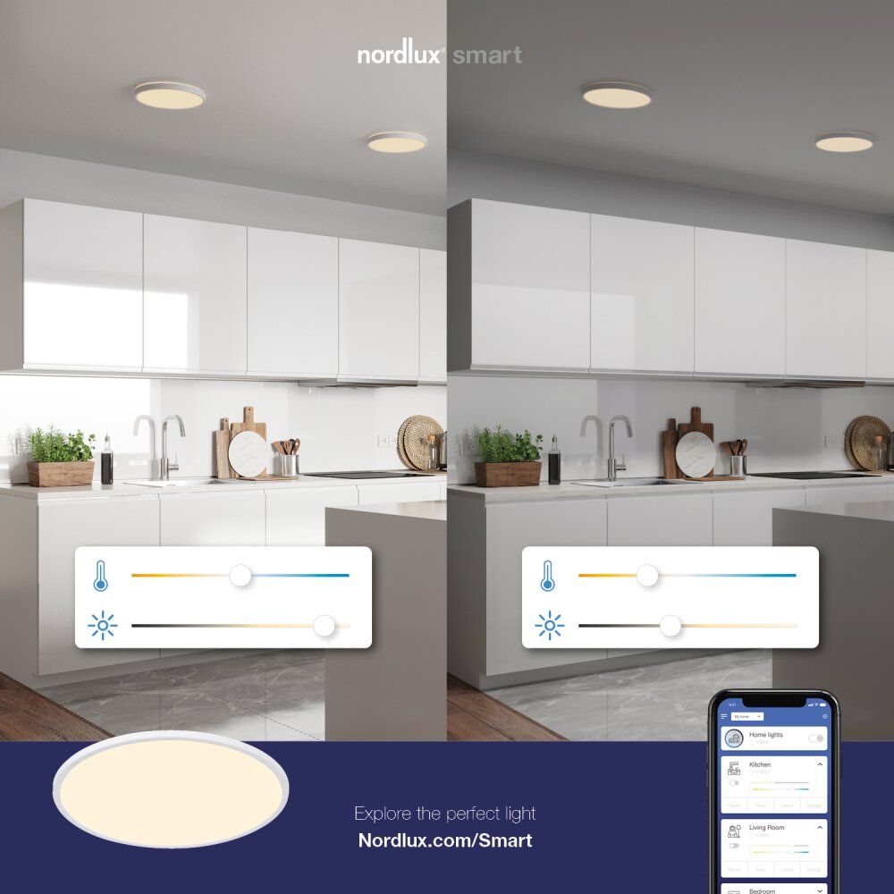 Plafonnier Nordlux Oja LED Blanc, 1 lumière main product photo