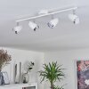 Plafonnier Idlewild LED Chrome, Blanc, 4 lumières