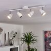 Plafonnier Idlewild LED Chrome, Blanc, 4 lumières