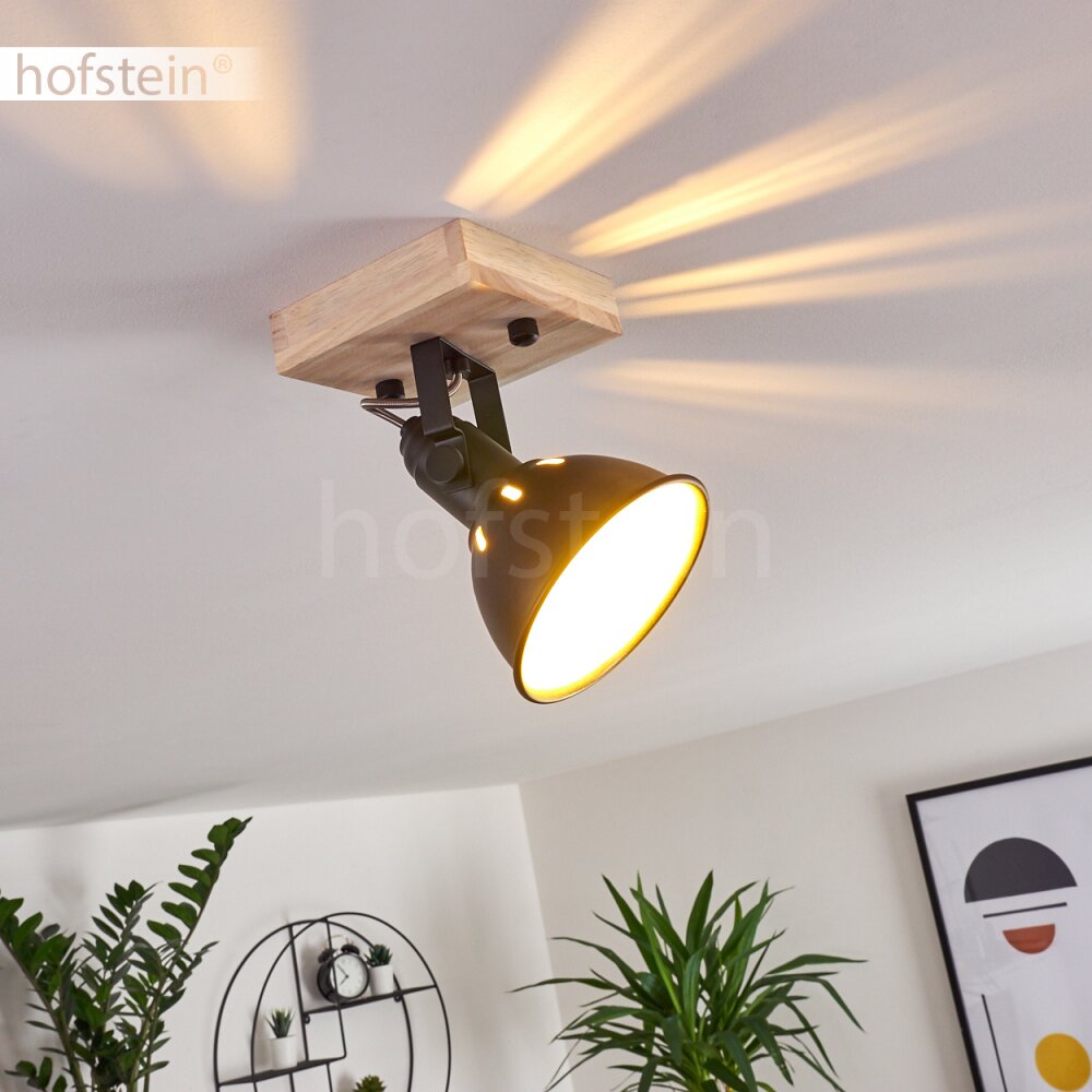 Plafonnier Tina Bois foncé, Noir, 1 lumière main product photo