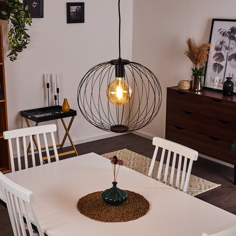 Suspension Wharua Noir, 1 lumière main product photo