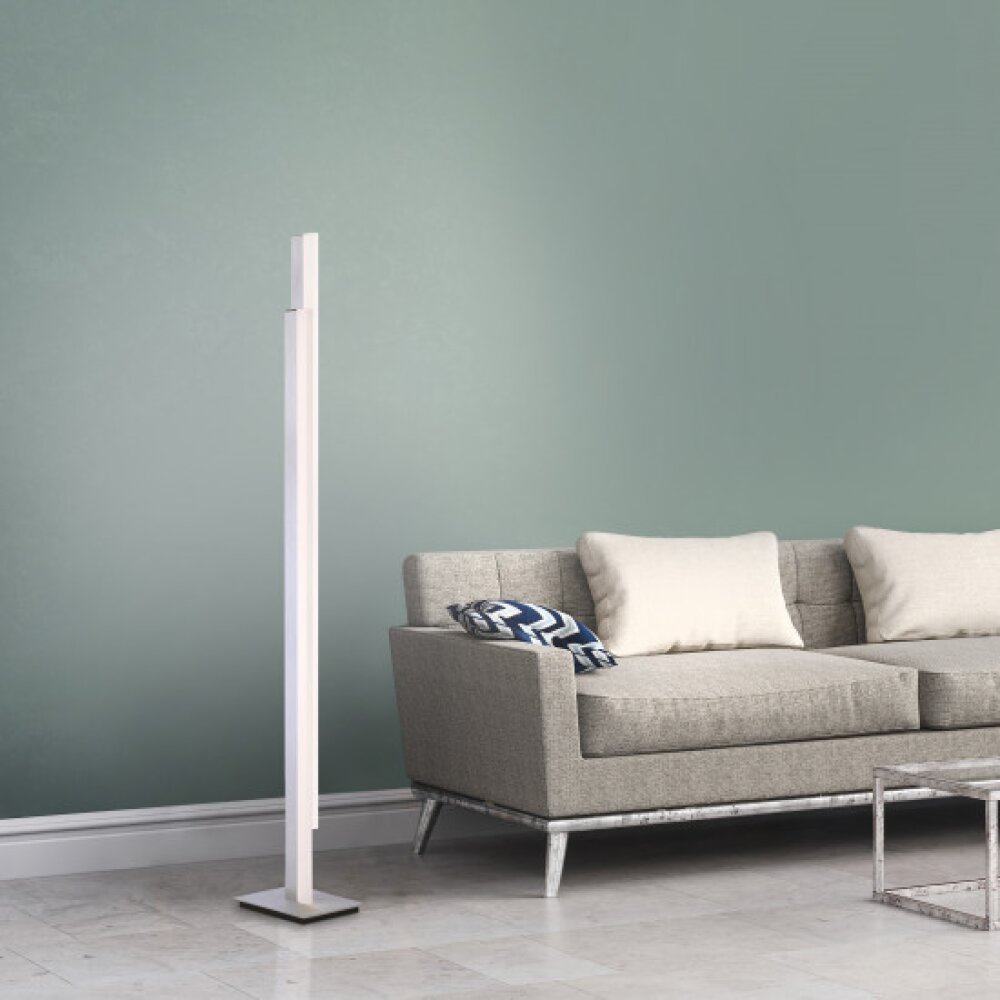Lampadaire Paul Neuhaus Q-TOWER LED Aluminium, 2 lumières, Télécommandes main product photo