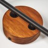 Plafonnier Omba Bois foncé, Noir, 2 lumières