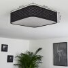 Plafonnier Tallaboa Noir, Blanc, 1 lumière