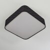 Plafonnier Tallaboa Noir, Blanc, 1 lumière