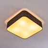 Plafonnier Tallaboa Noir, Blanc, 1 lumière