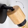 Applique murale Sezze Noir, 1 lumière
