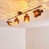 Plafonnier Liared Noir, 4 lumières