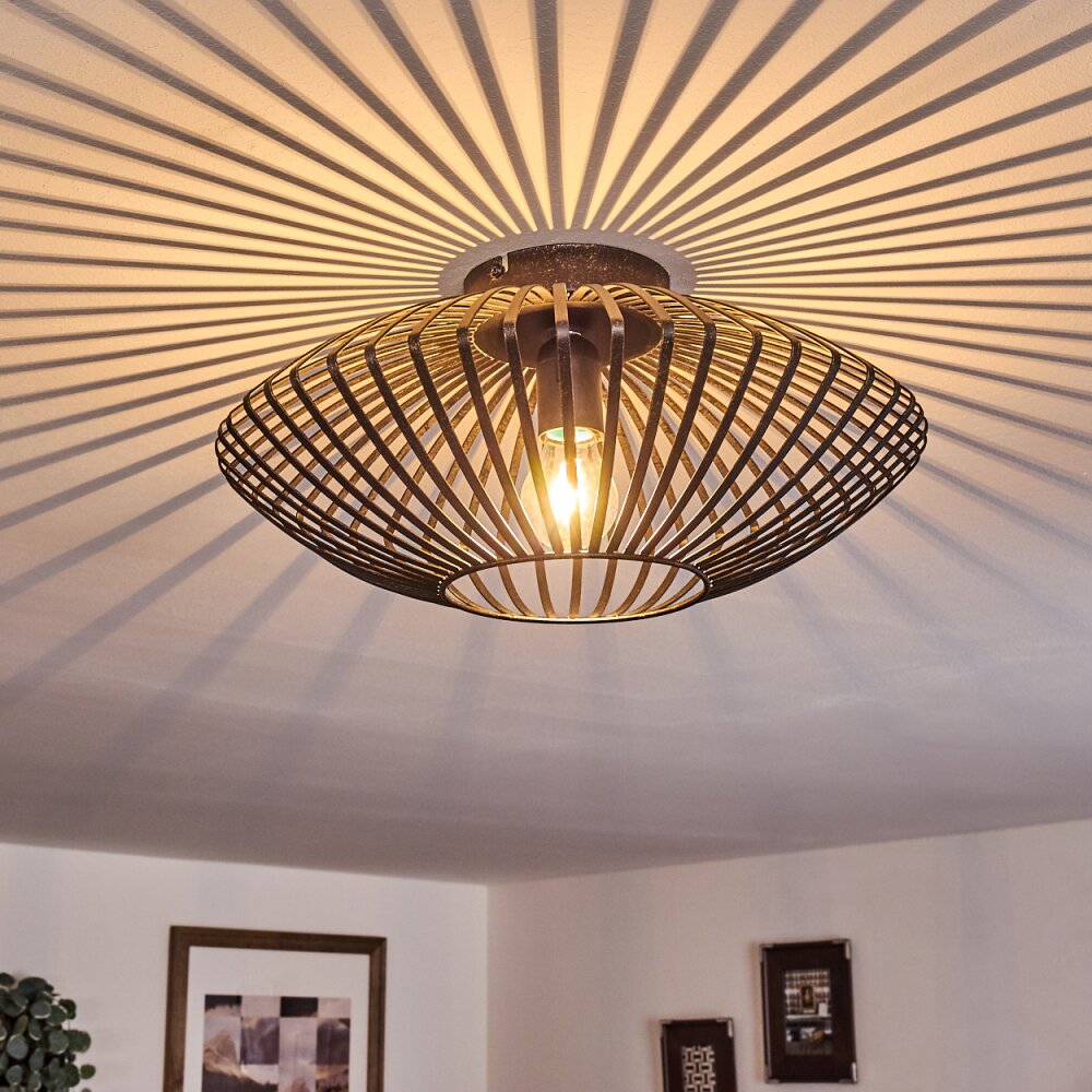Plafonnier Wemude Noir doré, 1 lumière main product photo