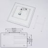 Plafonnier Salmi LED Noir, Blanc, 1 lumière