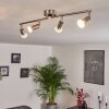 Plafonnier Oula LED Nickel mat, 4 lumières