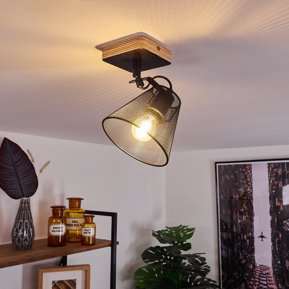 Plafonnier Panaguá Bois clair, Noir, 1 lumière main product photo