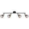 Plafonnier Globo FIASTRA Noir, 4 lumières